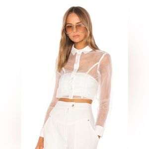 Superdown Helena Button Up top White M